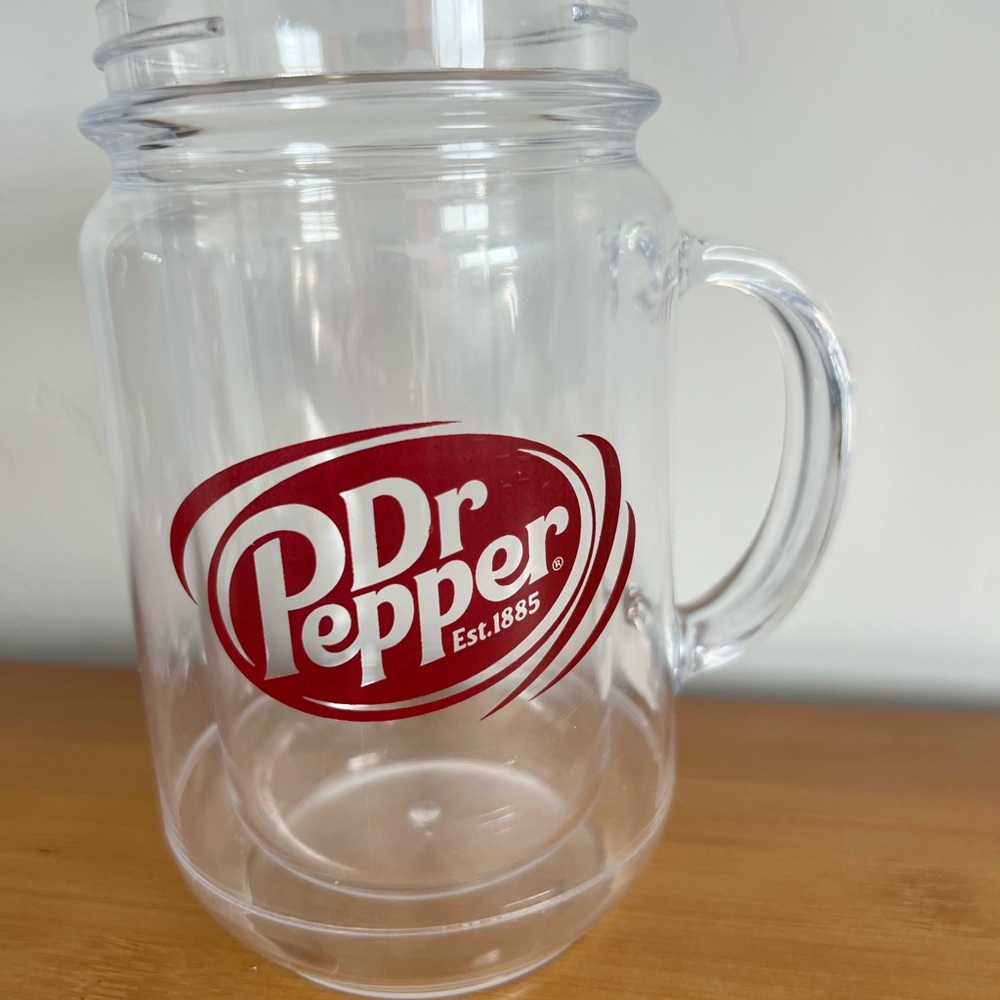 Dr Pepper drinking cup RARE Clear Party Mug 16oz